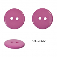 Пуговицы пластик арт.TBY.376.20.BP цв.яр.розовый, 32L-20мм, 2 прокола, 200шт
