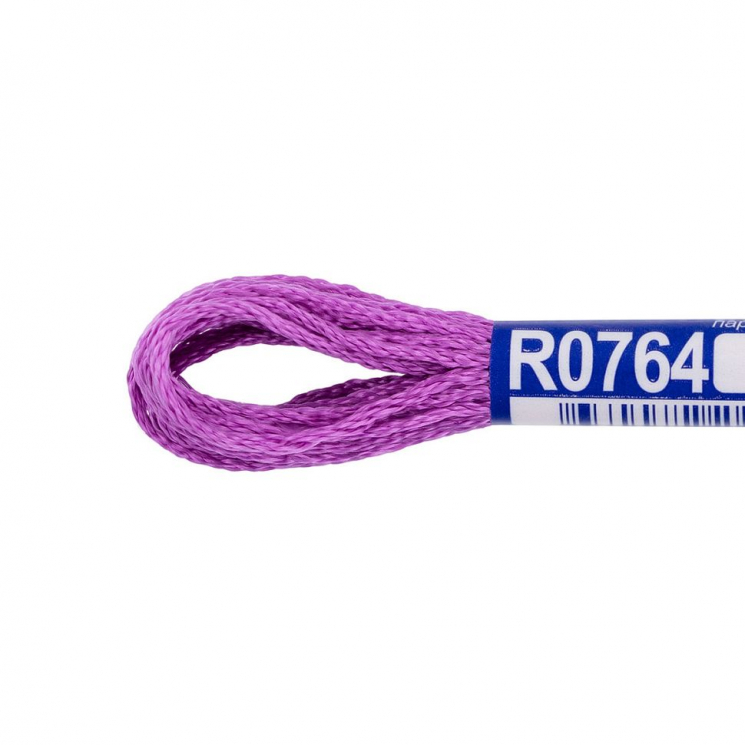 Нитки для вышивания Gamma мулине 100% вискоза 12 x 8 м цв.R0764 сиреневый
