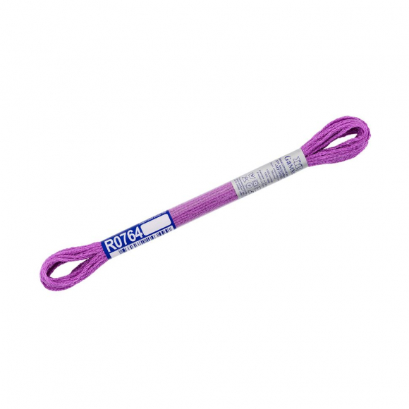 Нитки для вышивания Gamma мулине 100% вискоза 12 x 8 м цв.R0764 сиреневый