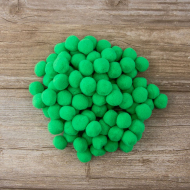 75689_Помпоны декоративные, россыпь, диаметр 20 мм, 100 шт, цвет зеленый