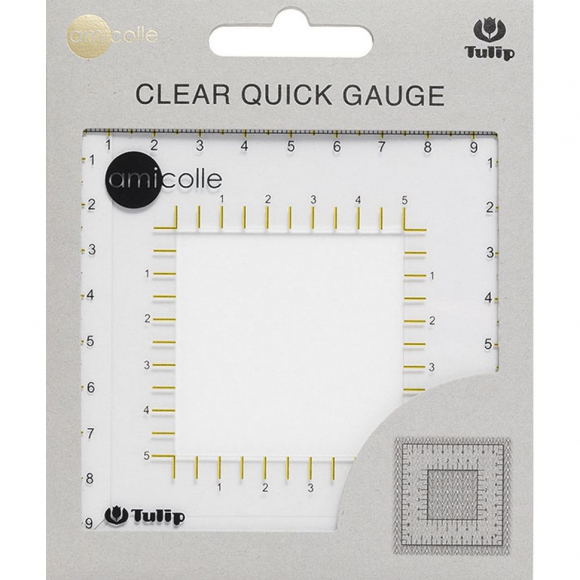 Tulip Линейка для подсчета плотности вязания Amicolle, арт.AC-052E  пластик, цв.прозрачный