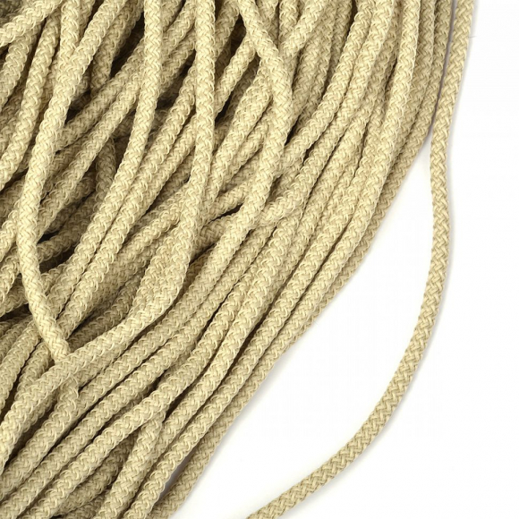 Шнур круглый полиэфир 05мм арт.1с-50/35 с наполнителем цв.099 песочный уп.200м