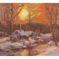 Набор для вышивания PANNA арт. PS-0378 Зимнее утро 29х26 см