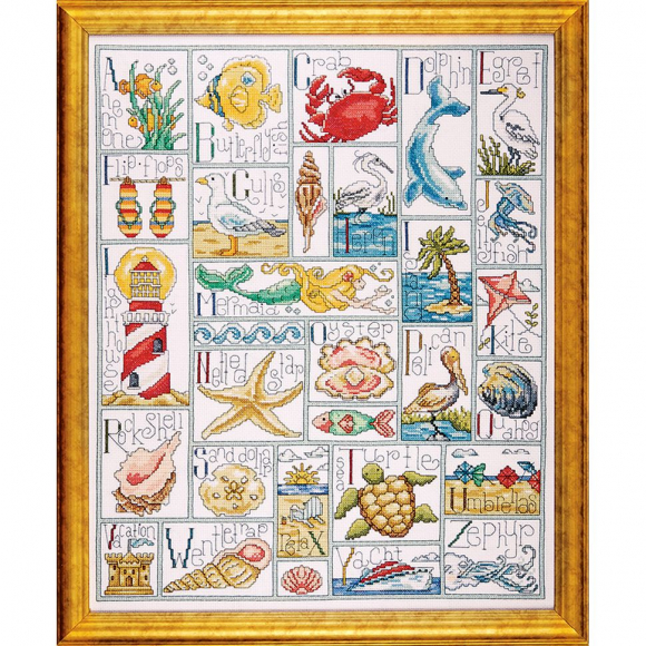 Набор для вышивания DESIGN WORKS арт.2530 Морской алфавит 40,5х51 см