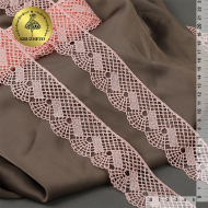 Кружево гипюр KRUZHEVO арт.TR.8GB8540E шир.45мм цв.06 розовый уп.9м