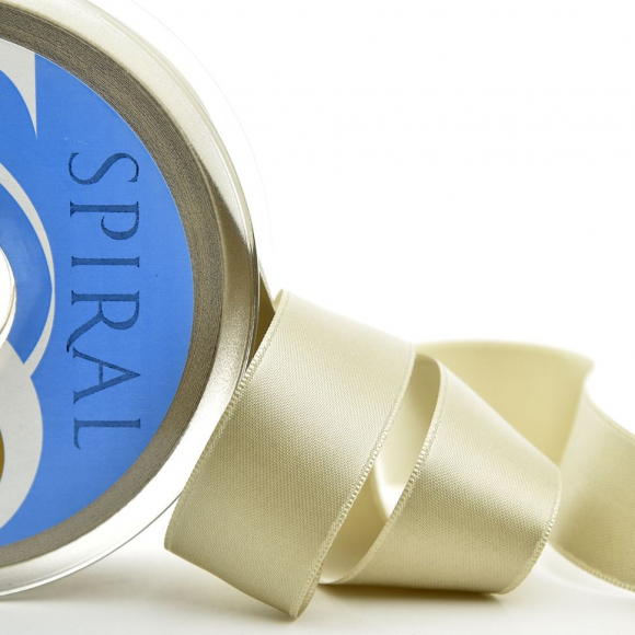 Лента атласная двусторонняя SAFISA, 25 мм, 25 м, цвет 66, серо-бежевый