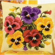 Набор для вышивания VERVACO арт.PN-0008685 Фиалки 40х40 см
