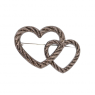 Брошь металл Сердца арт.TBY.91752 50х35мм цв. черный никель уп. 5шт Брошь металл Сердца арт.TBY.91752 50х35мм цв. черный никель уп. 5шт
