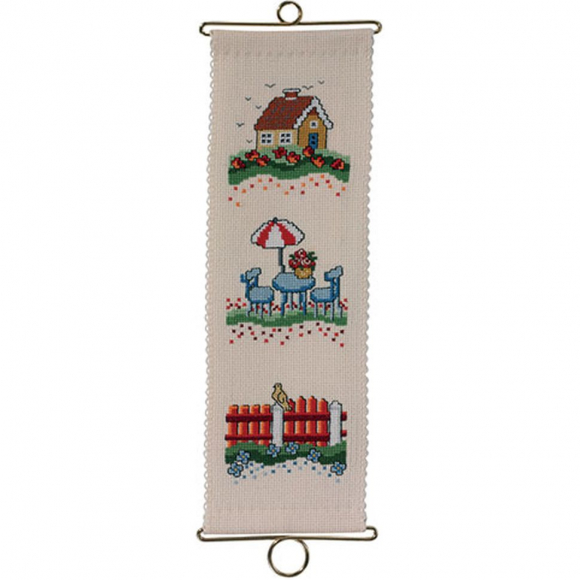 Набор для вышивания PERMIN арт.36-3102 Красный забор 10х30 см Набор для вышивания PERMIN арт.36-3102 Красный забор 10х30 см