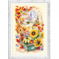 Набор для вышивания ЧУДЕСНАЯ ИГЛА арт.110-950 Яркая осень 17х27 см