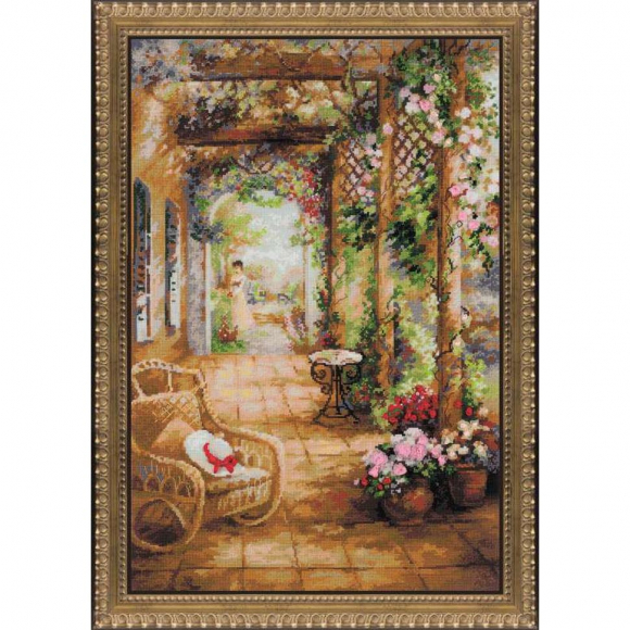 Набор для вышивания РИОЛИС арт.100/043 Свидание в саду 40х60 см