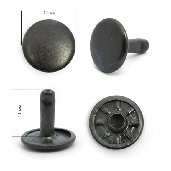 Хольнитены двухсторонние сталь New Star №123 11х11 (11мм) цв. оксид уп. 1000шт