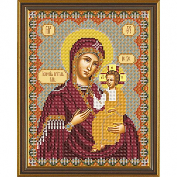 Набор для вышивания бисером НОВА СЛОБОДА арт.С9041 Иверская Пресвятая Богородица 18х23 см