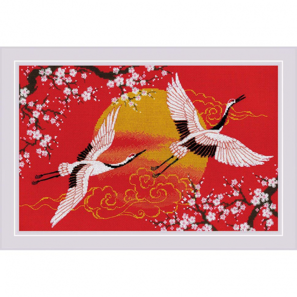 Набор для вышивания РИОЛИС арт.2077 Поднебесная. Журавли 40х25 см Набор для вышивания РИОЛИС арт.2077 Поднебесная. Журавли 40х25 см