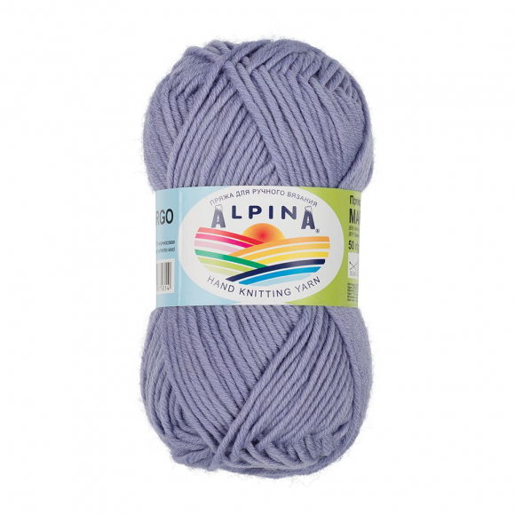 Пряжа ALPINA MARGO (100% мериносовая шерсть) 10х50г/75м цв.21 св.сиреневый