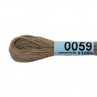 Нитки для вышивания Gamma мулине (0001-0206) 100% хлопок 24 x 8 м цв.0059 серо-зеленый