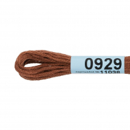 Нитки для вышивания Gamma мулине (0820-3070) 100% хлопок 24 x 8 м цв.0929 коричневый