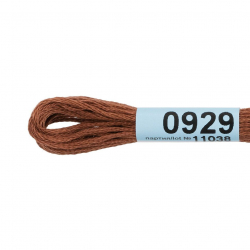 Нитки для вышивания Gamma мулине (0820-3070) 100% хлопок 24 x 8 м цв.0929 коричневый