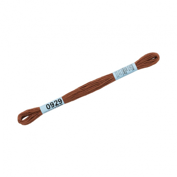 Нитки для вышивания Gamma мулине (0820-3070) 100% хлопок 24 x 8 м цв.0929 коричневый