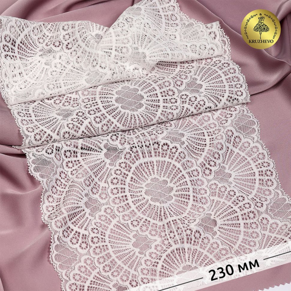 Кружево-стрейч KRUZHEVO арт.TBY.L6190 шир.230мм (под заказ) Кружево-стрейч KRUZHEVO арт.TBY.L6190 шир.230мм (под заказ)