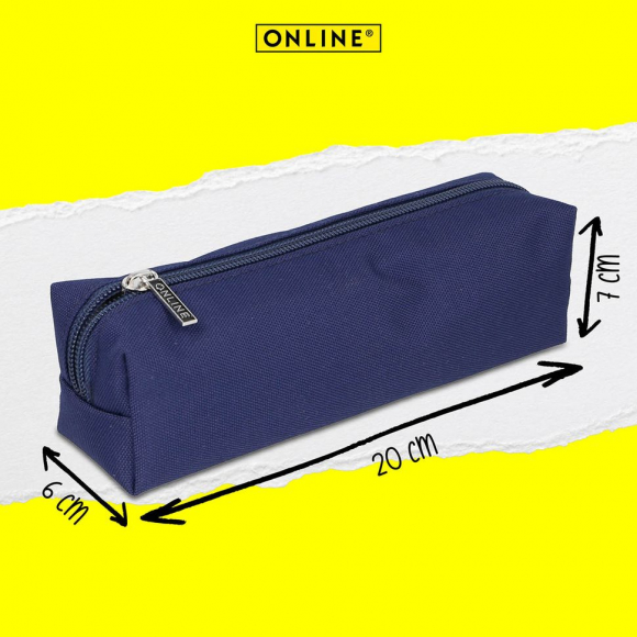 Пенал для ручек "Schlamperetui Fresh 3D" на молнии, 22 х 7 х 7 см, текстильный, цвет синий