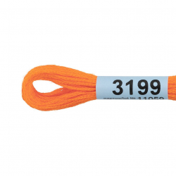 Нитки для вышивания Gamma мулине (3173-6115) 100% хлопок 24 x 8 м цв.3199 ярк.оранжевый