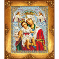 Набор для вышивания бисером РУССКАЯ ИСКУСНИЦА арт.340 БИ Богородица Милующая 18х22,5 см