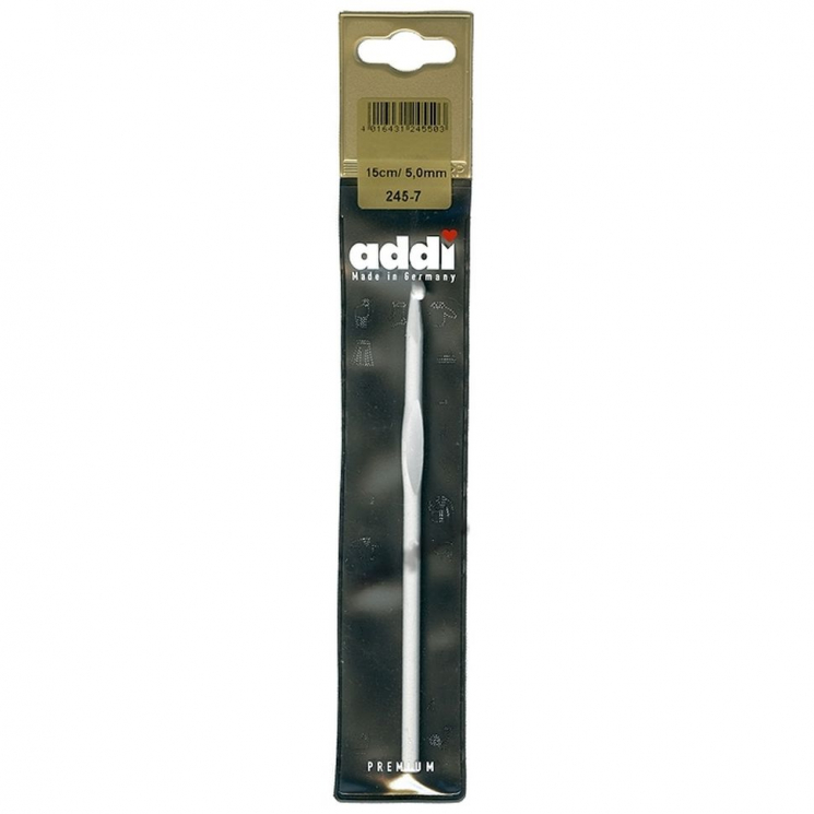 Крючок вязальный алюминий addiPur №5 15 см
