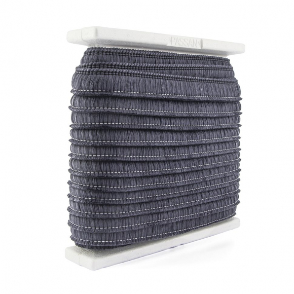 Бахрома декоративная, 30 мм, цвет темно-серый