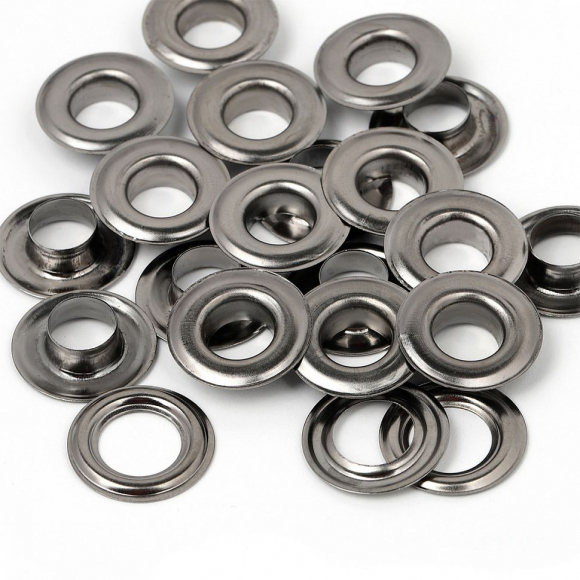 Люверсы сталь New Star №26 (? 12мм, h 6,68мм) цв.никель черный уп.50шт