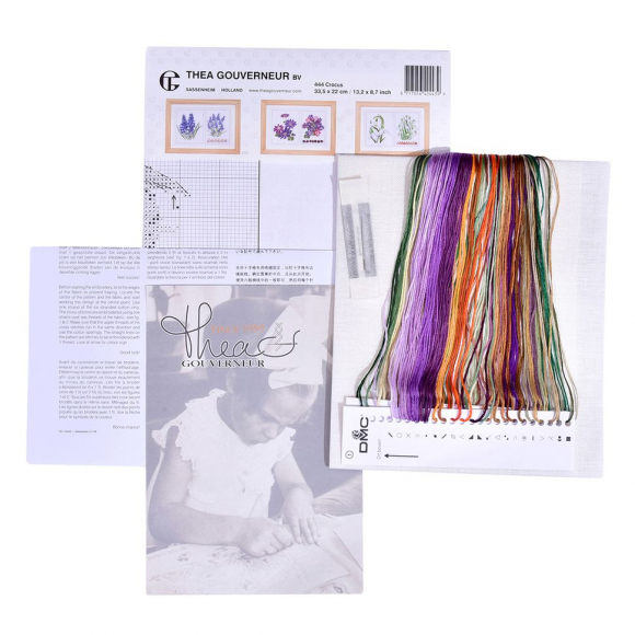 Набор для вышивания "Группа крокусы", канва лён 36 ct