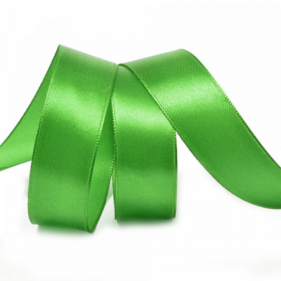 Лента атласная 20мм цв.3042 зеленый IDEAL уп.27,4 м