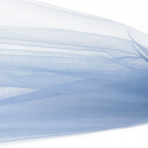 Еврофатин мягкий матовый Hayal Tulle арт.HT.S шир.300см, 100% полиэстер цв.68 уп.5м - небесно-голубой