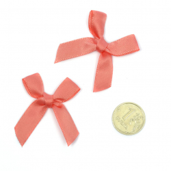 Бантики пришивные арт.MJ.RF.070.14 3,5см цв.14 коралловый уп.100шт