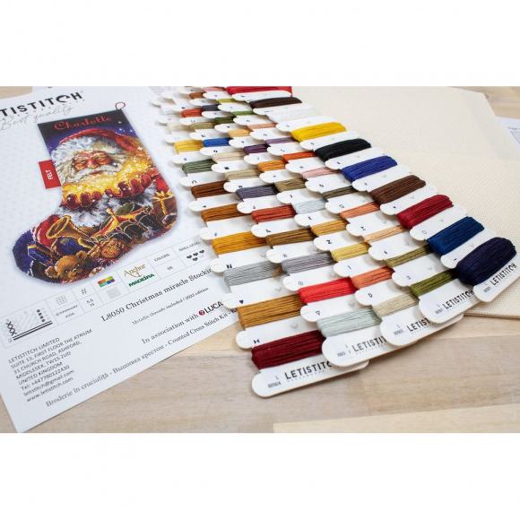 Набор для вышивания LETI арт. L8050 Рождественское чудо Чулок 24,5х37 см Набор для вышивания LETI арт. L8050 Рождественское чудо Чулок 24,5х37 см