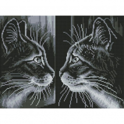 Набор Белоснежка для изготовления картин со стразами на подрамнике арт.БЛ.901-GT-S Отражение 30х40см