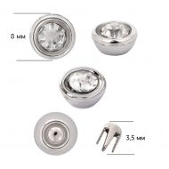 Стразы установочные MAGIC 4 HOBBY арт.MG.9881 8 мм цв.135 никель уп.250шт