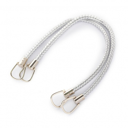 Ручка для сумки кожзам TBY.27364 55см цв.серебро/никель уп.2шт