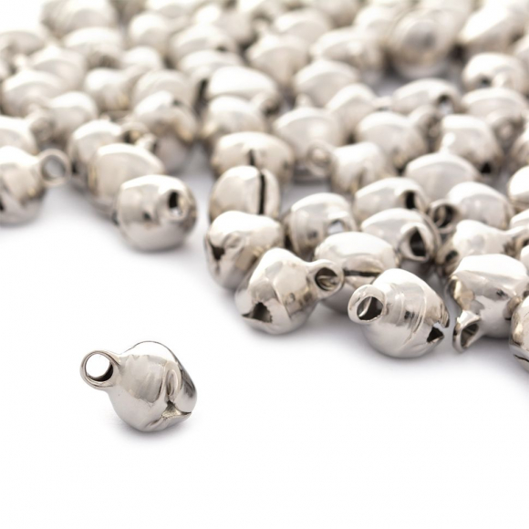 Бубенчик 8мм TBY.120627-2 цв.серебро уп.100шт