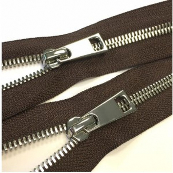 Молния металл №5СТ никель два замка 100см цв.D570 коричневый