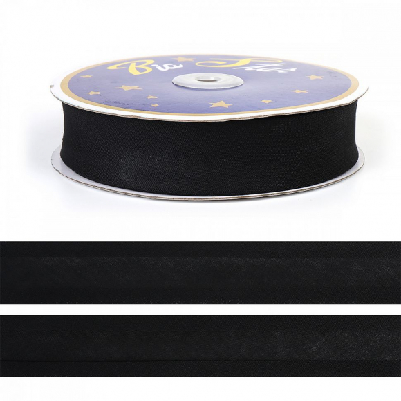 Косая бейка хлопок TBY арт.CB30 шир.30мм цв.F322 черный уп.27,43 м Косая бейка хлопок TBY арт.CB30 шир.30мм цв.F322 черный уп.27,43 м