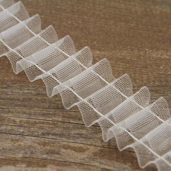 4645_Лента шторная прозрачная равномерная сборка, 29 мм, цвет белый