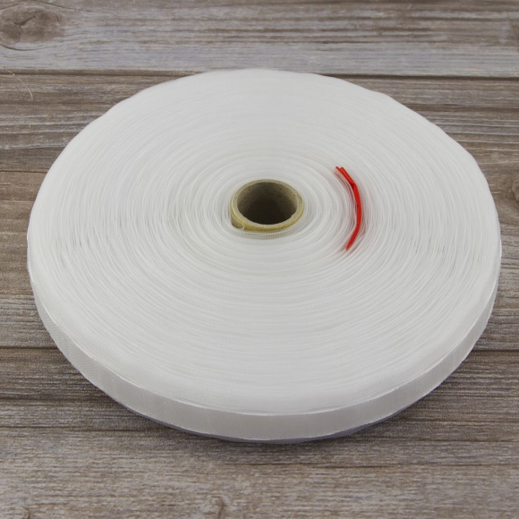 4645_Лента шторная прозрачная равномерная сборка, 29 мм, цвет белый