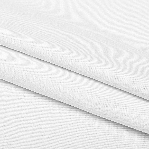 Ткань трикотаж Кулирка хлопок 145г опененд 100+100см белый уп.6м
