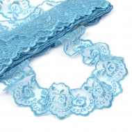 Кружево капрон KRUZHEVO арт.TBS.30010 шир.45мм цв.047 (267) голубой уп.9,14м