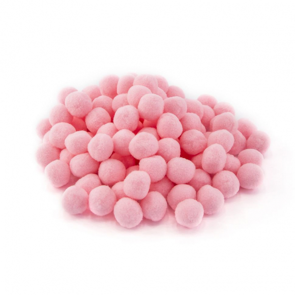 Помпоны декоративные, россыпь, диаметр 20 мм, 100 шт, цвет светло-розовый