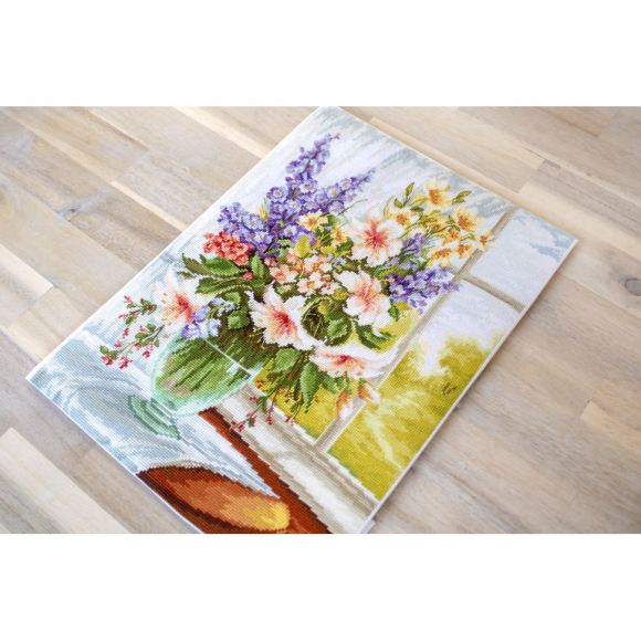 Набор для вышивания LUCA-S арт. BU4015 Цветы у окна 25х34 см