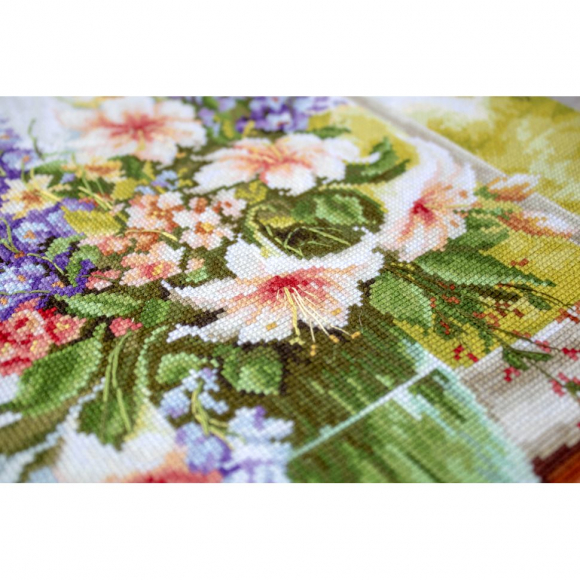 Набор для вышивания LUCA-S арт. BU4015 Цветы у окна 25х34 см