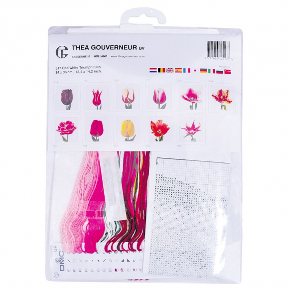 113764_Набор для вышивания "Сиреневый тюльпан", канва лён 36 ct