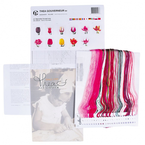 113764_Набор для вышивания "Сиреневый тюльпан", канва лён 36 ct